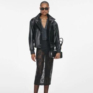 self-portrait Black Leather Biker Jacket - Size: US4 - MSRP $1350 - NWT 50% OFF